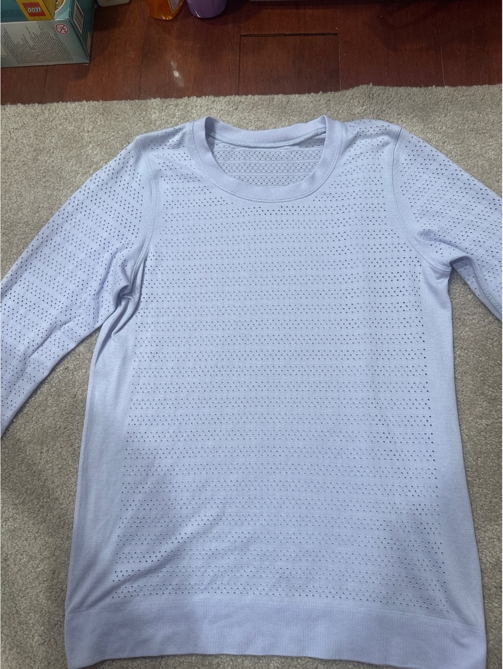(3)Lululemon Lightweight Long Sleeve Perforated Top - Lavender